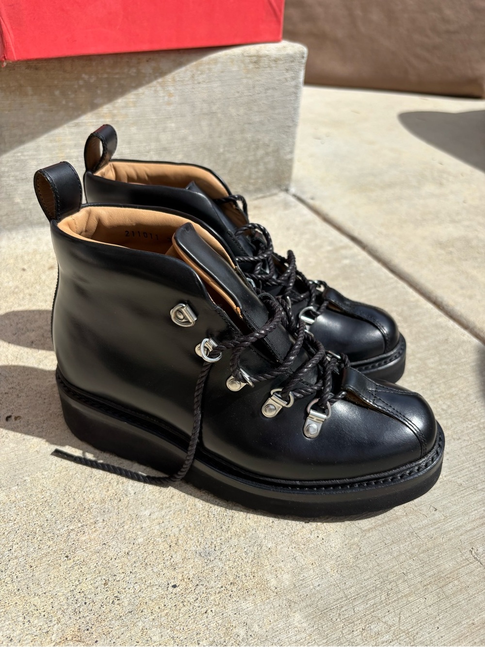 Grenson Black Leather Lace-Up Women's Bridgette Ankle Boot